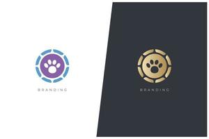 Paw Pet Clinic Animals Vector Logo Concept Design