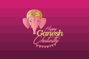 Ganesh Chaturthi Banner Lord Ganesha Elephant Illustration vector