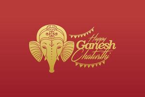 Ganesh Chaturthi Banner Lord Ganesha Elephant Illustration vector