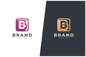 B Letter Logo Vector Concept Icon Trademark. Universal B Logotype Brand