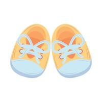 icono de zapatos de bebe vector