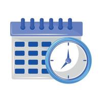 clock and calendar vector