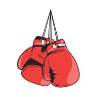 hanging boxing gloves vector