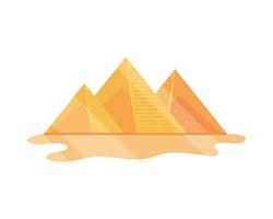 egyptian pyramids landmark vector