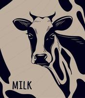 milk cow animal vector