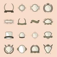 icons labels design elements vector