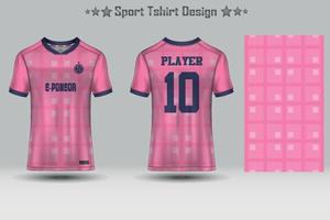 Football sport jersey mockup abstract geometric pattern t-shirt design vector