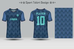 Football sport jersey mockup abstract geometric pattern t-shirt design vector