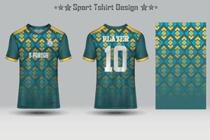 Football sport jersey mockup abstract geometric pattern t-shirt design vector