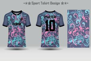 Football sport jersey mockup abstract geometric pattern t-shirt design vector