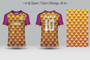 Football sport jersey mockup abstract geometric pattern t-shirt design vector