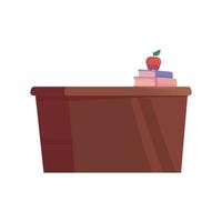 school desk with books vector