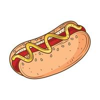 hot dog fast food vector