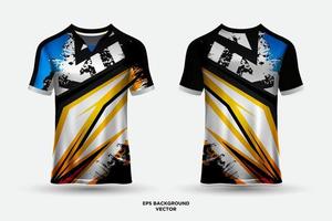 Futuristic Jersey Design Template Soccer Club Uniform Tshirt Front And Back vector