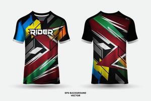 plantilla de diseño de camiseta futurista uniforme de club de fútbol camiseta delantera y trasera vector