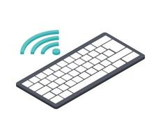 teclado computadora wifi vector