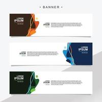 Banner design abstract vector template. Set of banner background isolated vector for print, display, promotion.