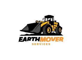 Loader logo vector for construction company. Heavy equipment template vector illustration for your brand.