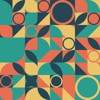 Abstract geometric backgrounds. Neo geo seamless pattern with colorful geometric shapes and simple geometrical figures. vector