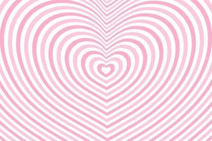 fondo abstracto de ilusión óptica con un corazón rosa. vector. vector