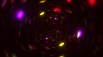 tunnel de particules scintillantes multicolores abstraites 3d video