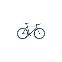 diseño de concepto simple de bicicleta de carretera. silueta de bicicleta vector