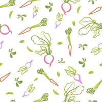 ilustración de icono de plantilla de vegetales de patrón saludable vector