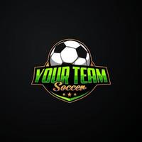 diseño del logo del equipo de fútbol. logotipo de fútbol vector