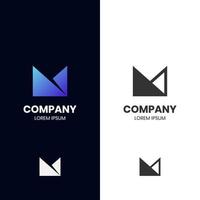 letra geométrica m elemento de vector de diseño de icono de logotipo moderno abstracto para empresas corporativas