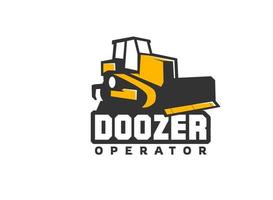 Dozer logo template vector. Creative illustration for logo template. vector