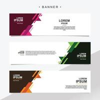 Banner design abstract vector template. Set of banner background isolated vector for print, display, promotion.