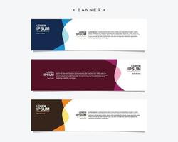 Banner design abstract vector template. Set of banner background isolated vector for print, display, promotion.