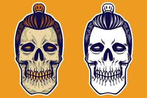 SKULL SET 4-09 vector