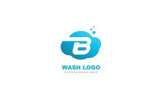 B logo cloud for branding company. letter template vector illustration for your brand.
