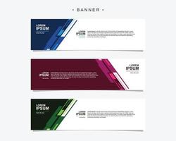 Banner design abstract vector template. Set of banner background isolated vector for print, display, promotion.