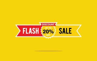 20 Percent discount offer, clearance, promotion banner layout with sticker badge. vector