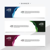 Banner design abstract vector template. Set of banner background isolated vector for print, display, promotion.