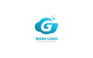 G logo cloud for branding company. letter template vector illustration for your brand.