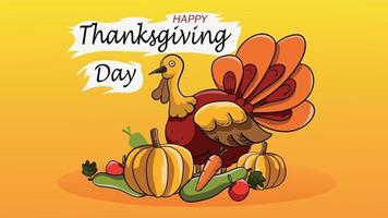 Thanksgiving day background illustration vector