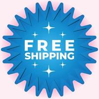 Free shipping or delivery order, shipment for online shopping eCommerce button vector