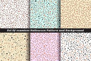 set of Seamless Halloween Pattern Digital Paper Texture Background, Halloween pattern seamless, For use scrapbook digital paper, Textile print, Page fill. Vector illustration