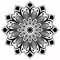 diseño de fondo de mandala, patrón decorativo con estilo islámico árabe, vector de color blanco o negro, arte de mandala para colorear página, tarjeta de invitación, portada de libro, diseño de mandala ornamental