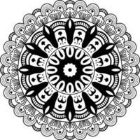 flor de pétalo de patrón circular del mandala con patrones de relajación de mandala floral vectorial diseño único con fondo, patrón dibujado a mano, meditación conceptual y mandala relajante vector