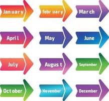 Month Gradient Vector File