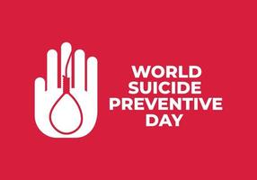 World suicide preventive day background banner poster on september 10 th. vector