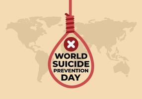 cartel de fondo del día mundial de prevención del suicidio el 10 de septiembre. vector