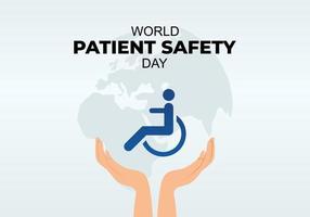 World patient safety day background with safety symbol on september 17 vector