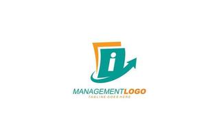 I logo management for company. letter template vector illustration for your brand.