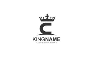 C logo crown for construction company. letter template vector illustration for your brand.