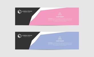 Banner background design abstract vector template. Set of banner background isolated vector for print, display, promotion and advertisement.